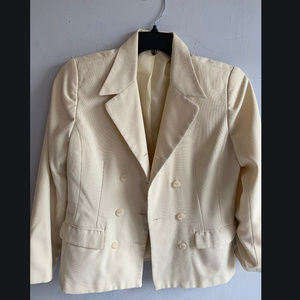 Vintage Double breasted creme ivory blazer Jackie